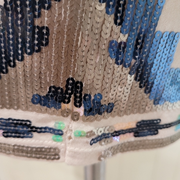 EXPRESS Mini Skirt Sequin Party Aztec Embellished - Picture 11 of 11